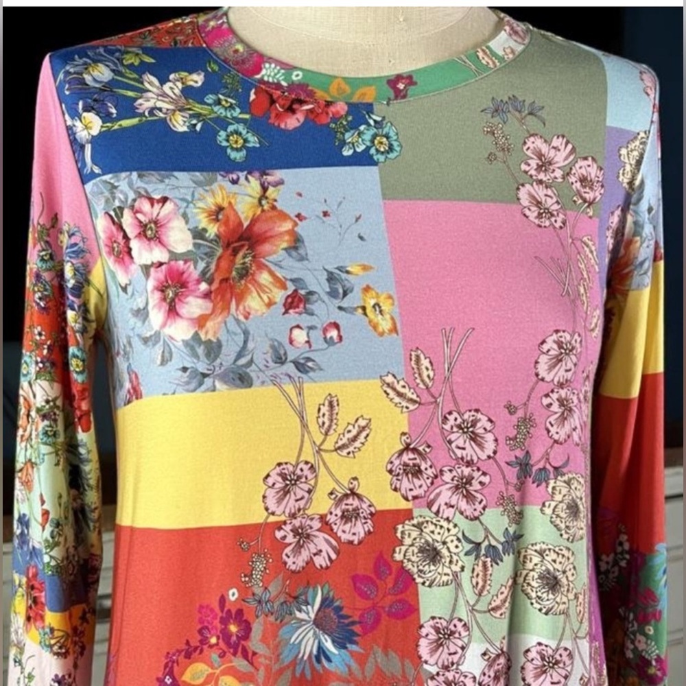🆕 Johnny Was Marcel Lenora Patchwork Tunic Flora… - image 4